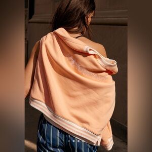 Free People Movement All Star Collegiate Logo- Pastel Peach $108 NWT